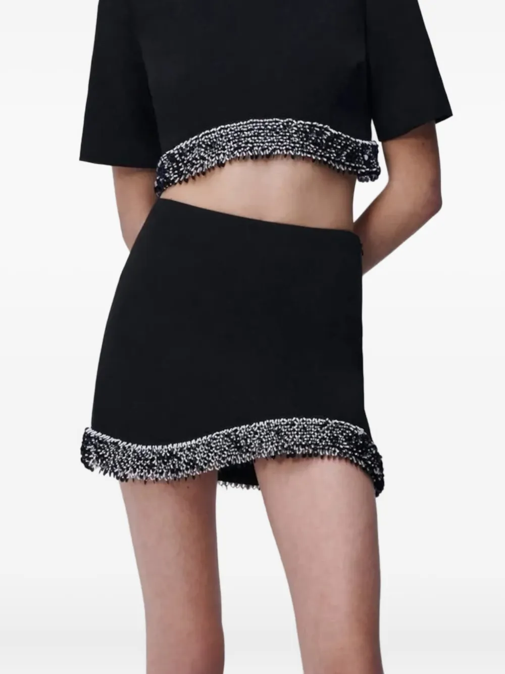 Simkhai Verfraaide mini-rok - Zwart