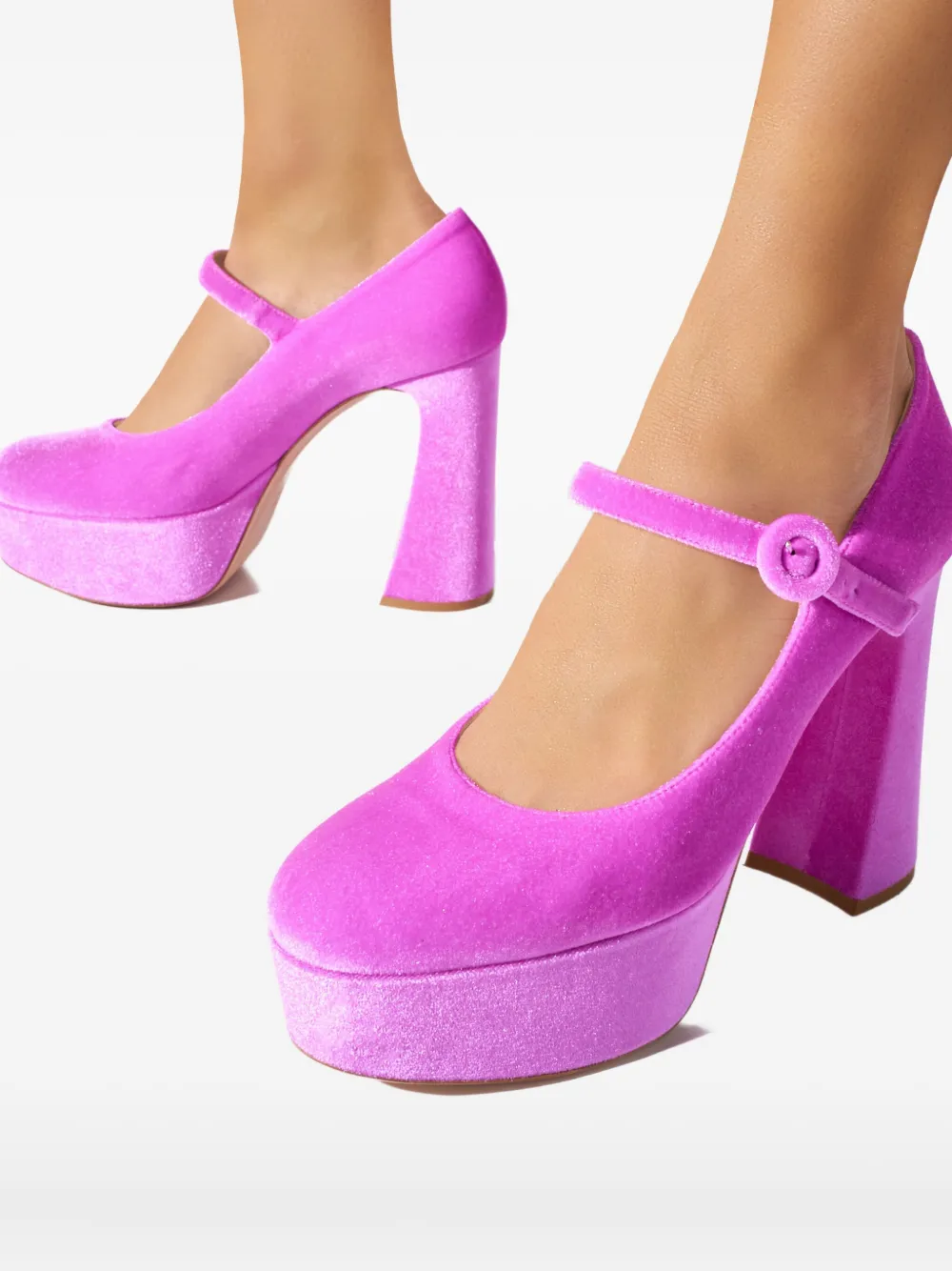Gianvito Rossi 70mm Platform Pumps In Pink