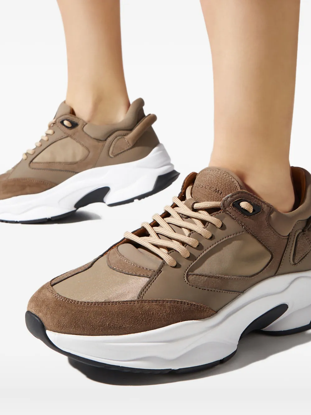 Buscemi Veloce panelled-design sneakers Groen