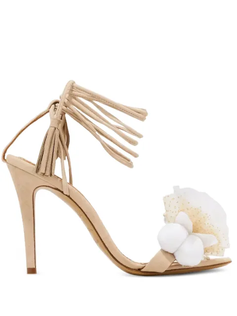 Alameda Turquesa ankle-tie embellished heeled sandals