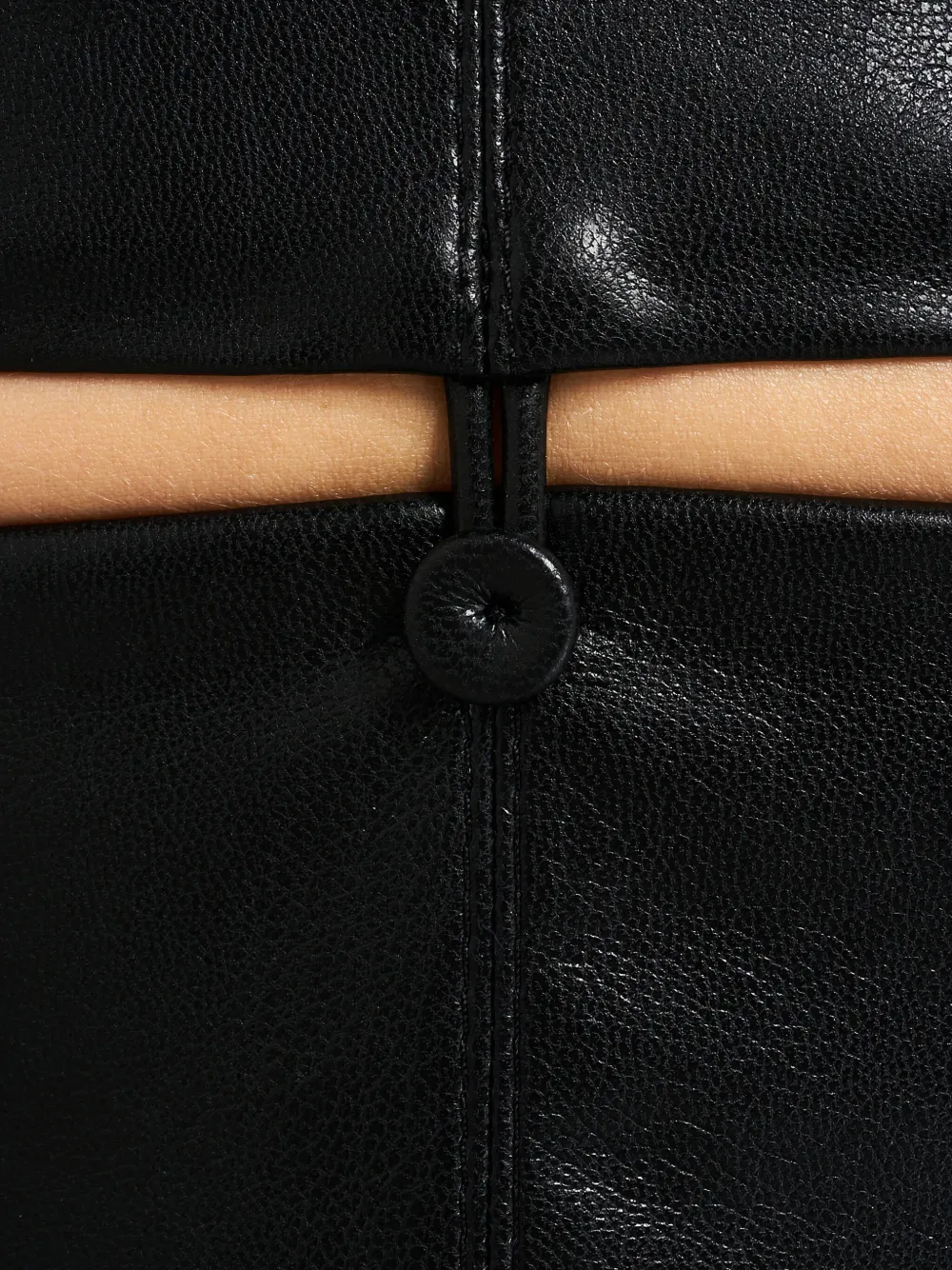 Nanushka Layan mouwloze mini-jurk met knoop Zwart