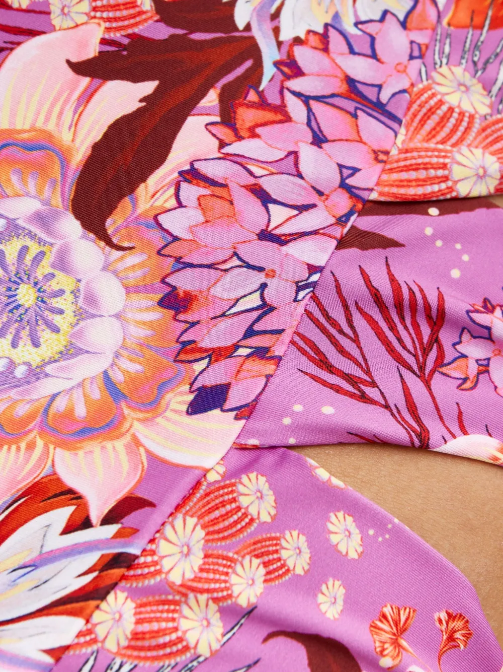 Agua Bendita Bikinitop met bloemenprint Paars