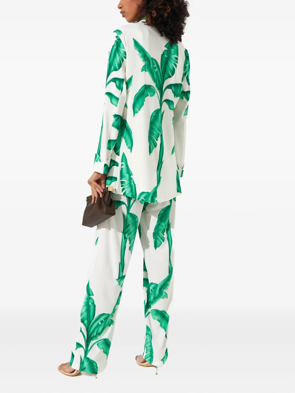 Mystique Leaf-print Jacket In Green