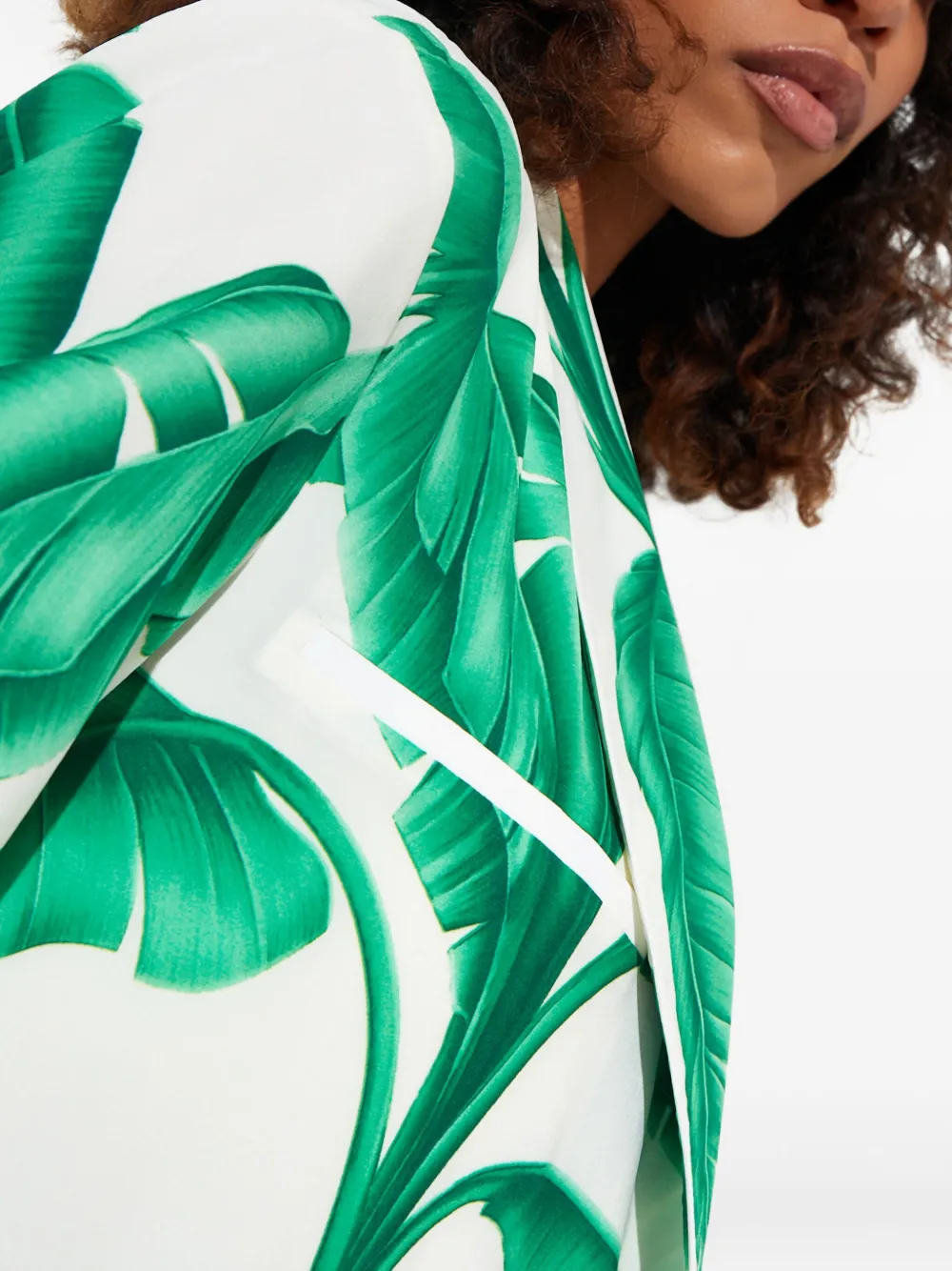 Mystique Leaf-print Jacket In Green