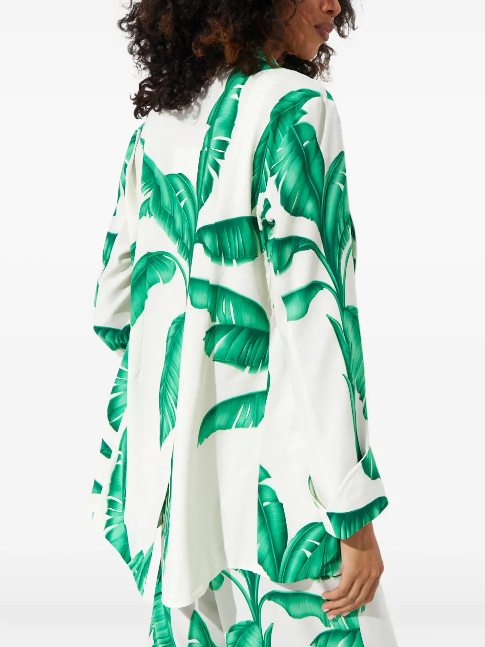Mystique Leaf-print Jacket In Green