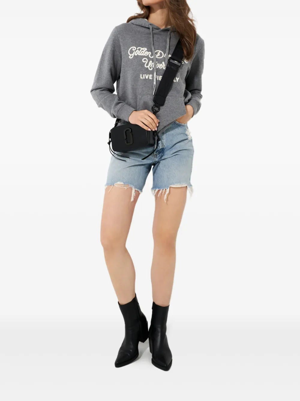 Golden Goose Hoodie met geborduurd logo Grijs