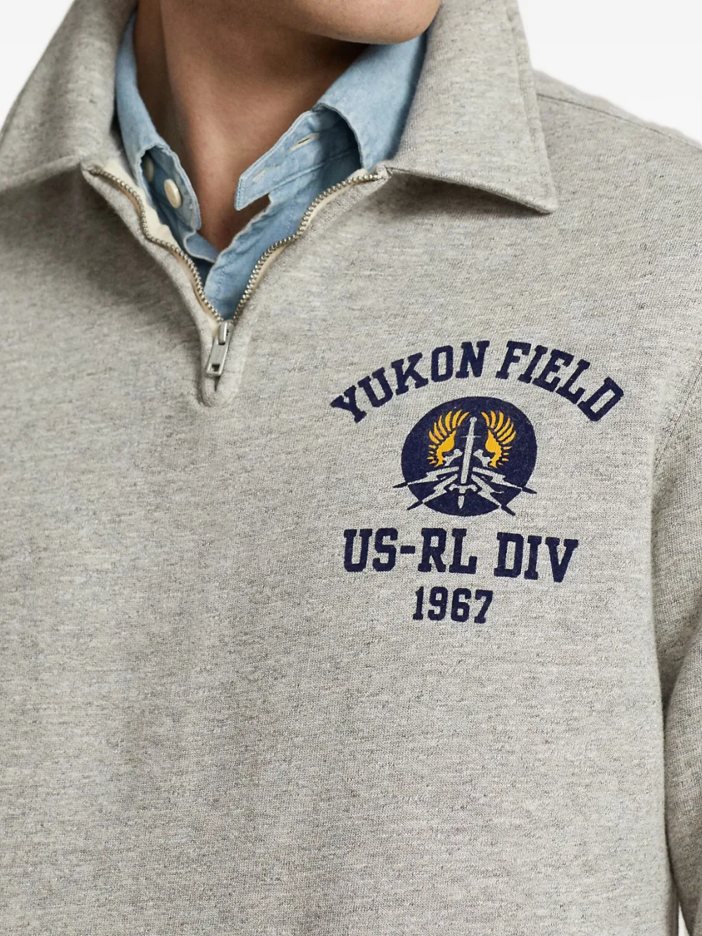 Polo Ralph Lauren Poloshirt met ritskraag Grijs