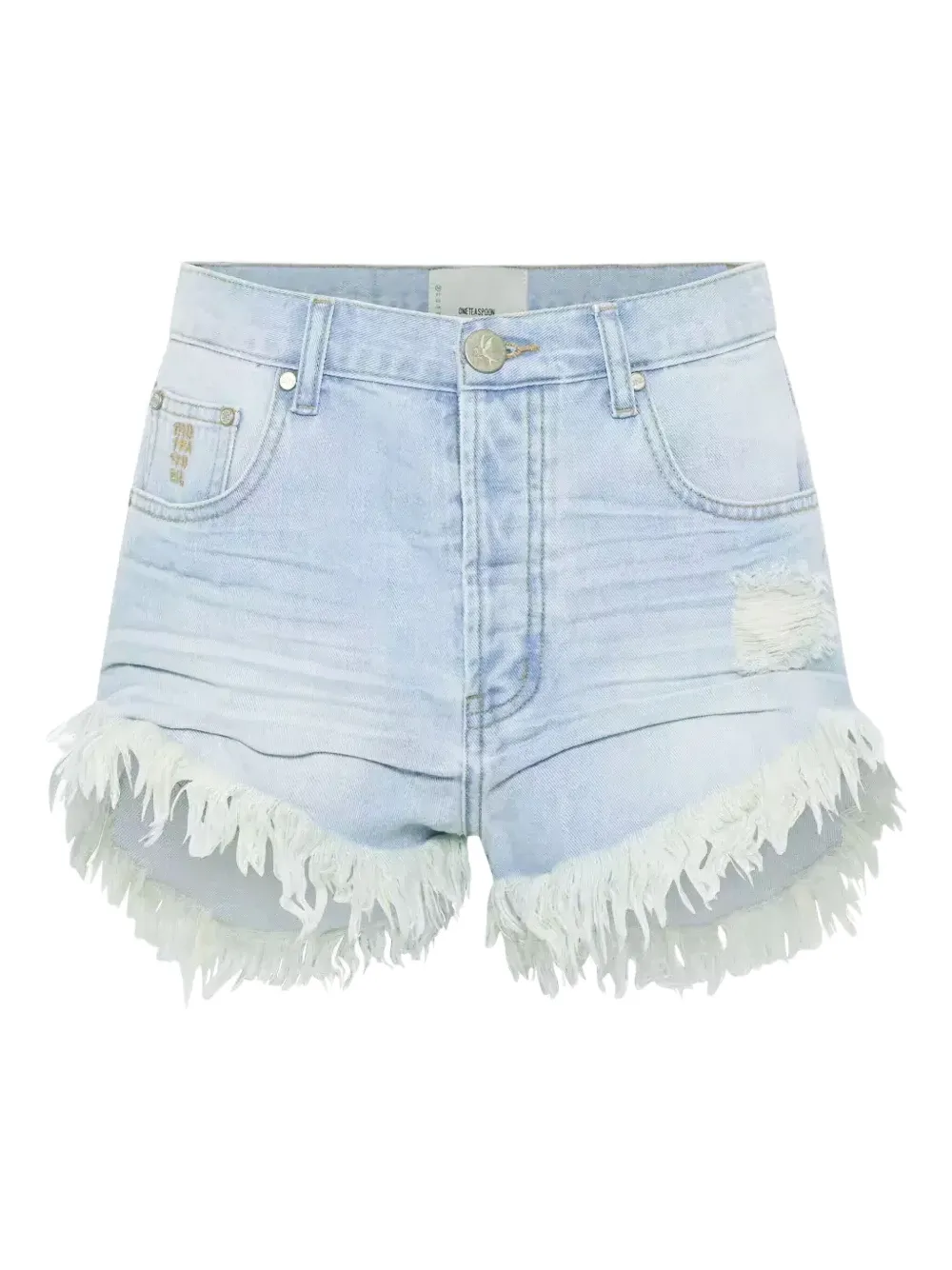 One Teaspoon frayed denim shorts - ブルー One Teaspoon frayed denim shorts - ブルー