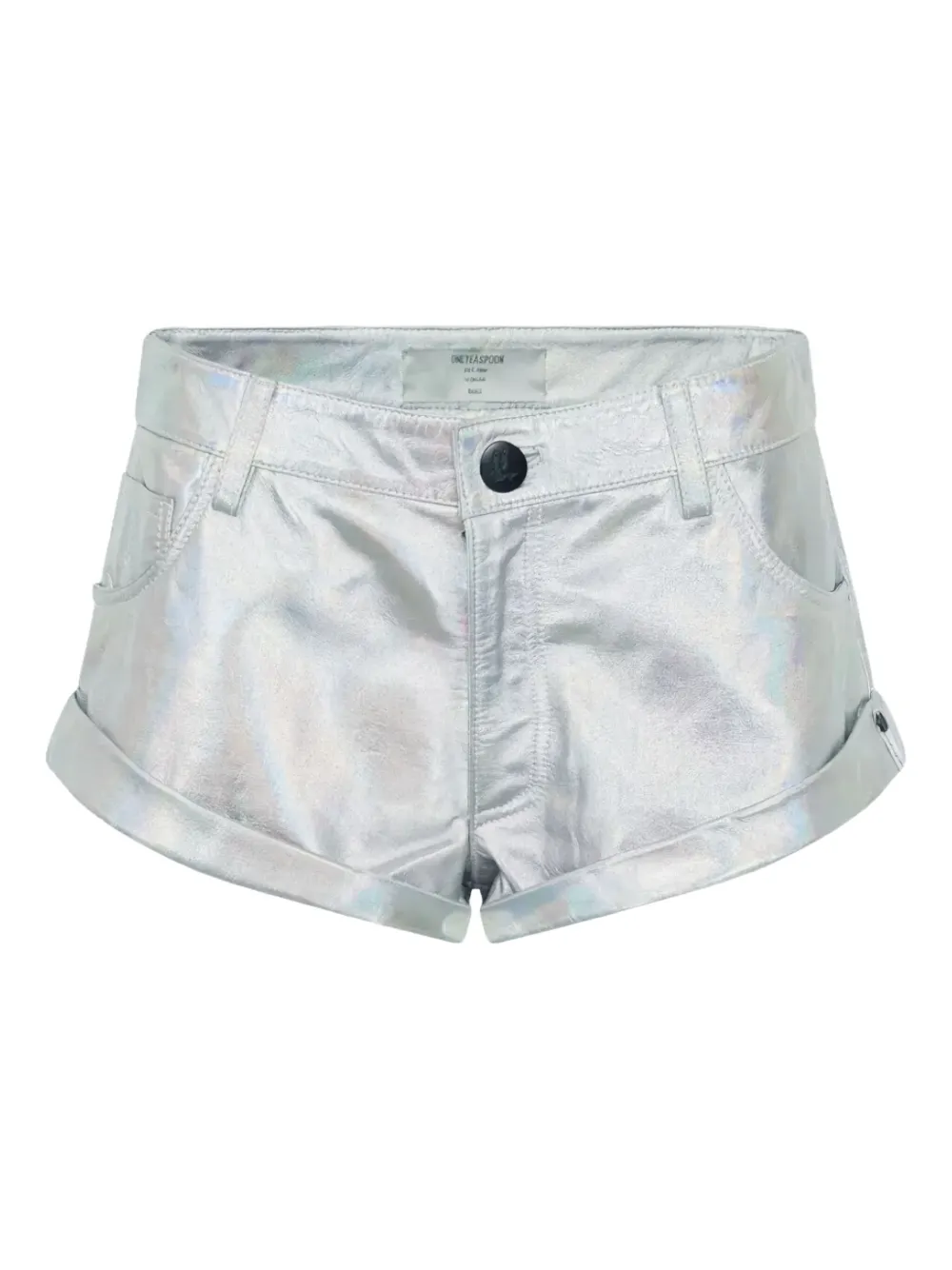 One Teaspoon short en cuir à revers | argent | Image 1