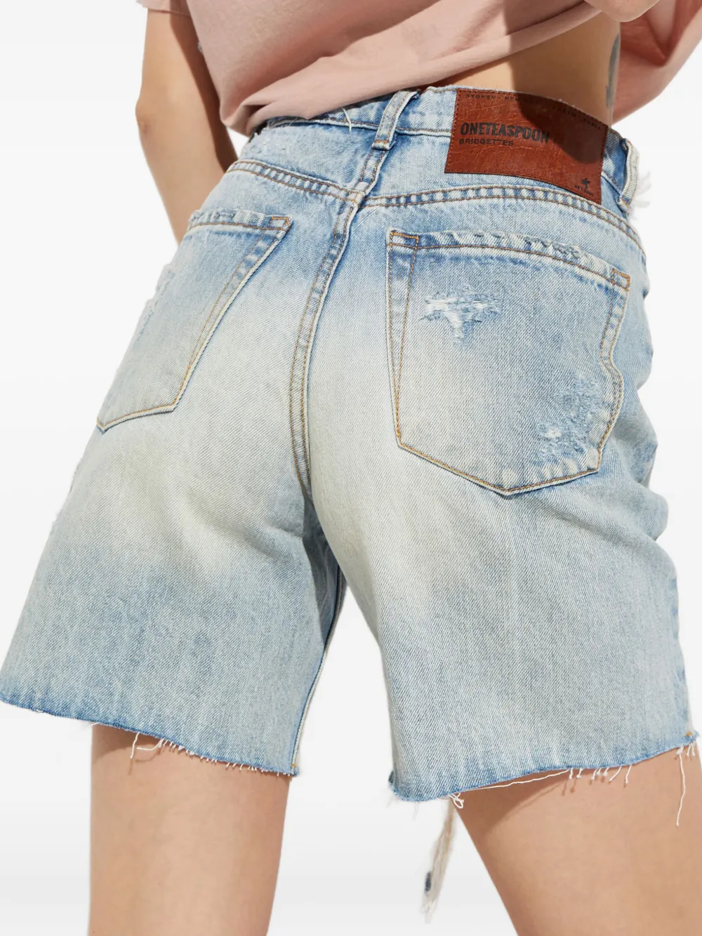 One Teaspoon Bridgette denim shorts Blauw