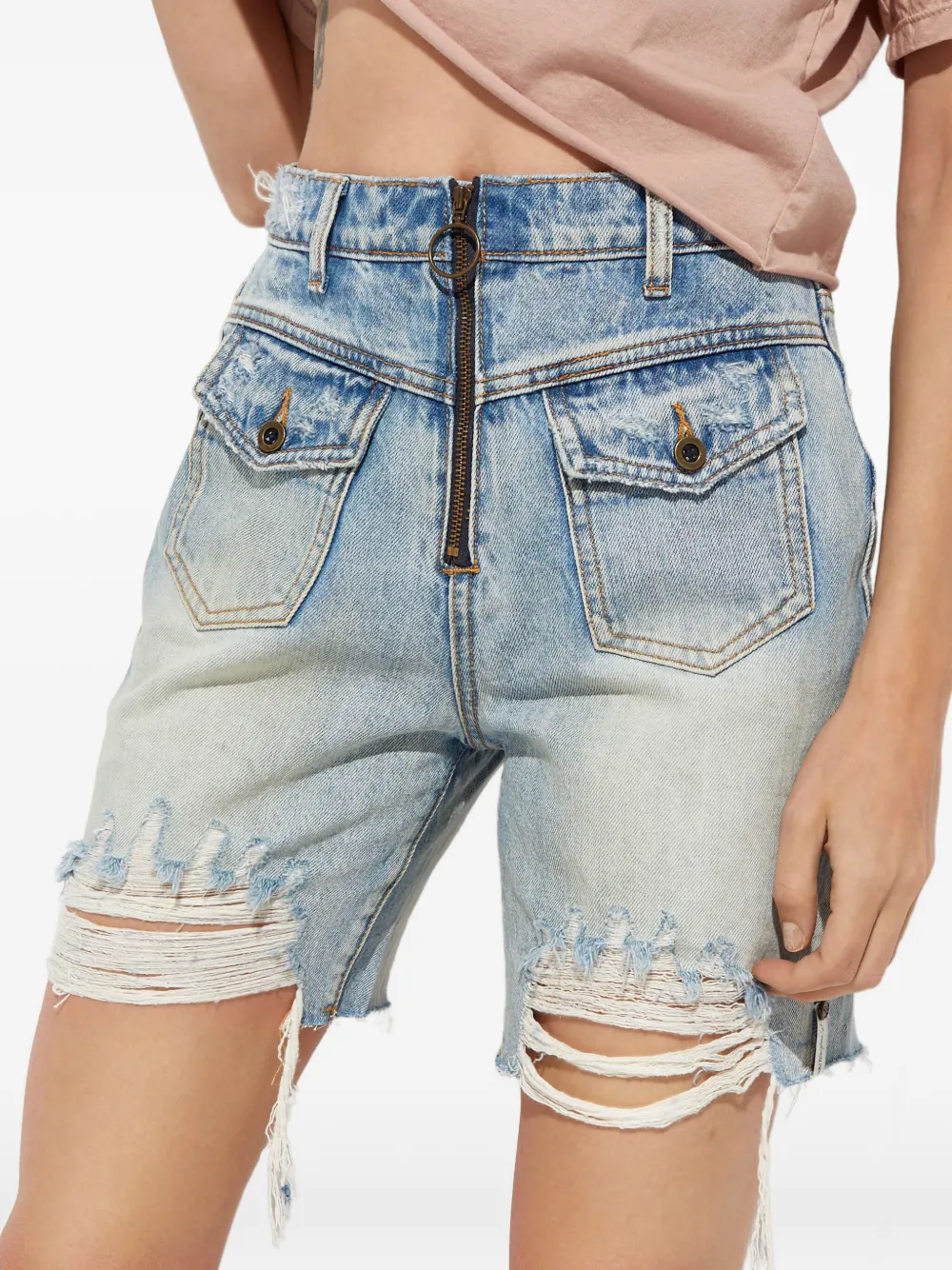 One Teaspoon Bridgette denim shorts Blauw