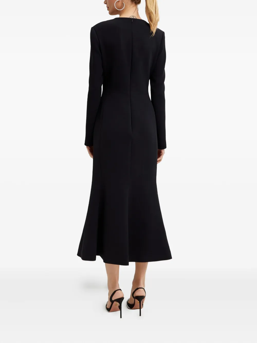 David Koma Crystal-embellished Cut-out Midi Dress In Black