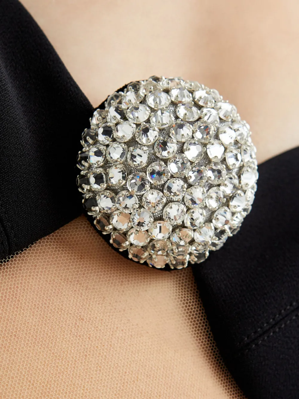 David Koma Jurk verfraaid met kristallen Zwart