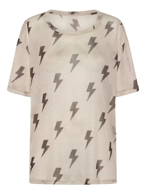 One Teaspoon lightning-pattern T-shirt