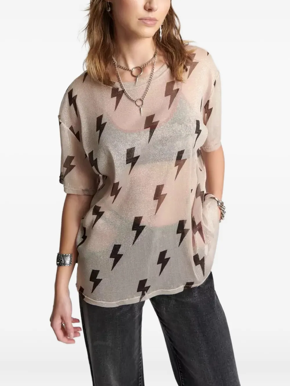 One Teaspoon lightning-pattern T-shirt | T-shirts & Jerseys | Image 2