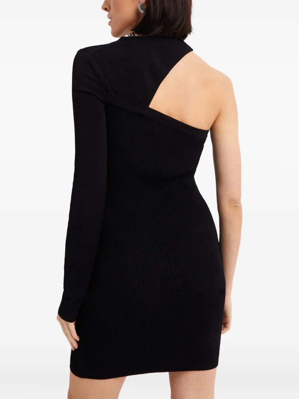 GAUGE81 Tnino asymmetrische jurk met uitgesneden details Zwart