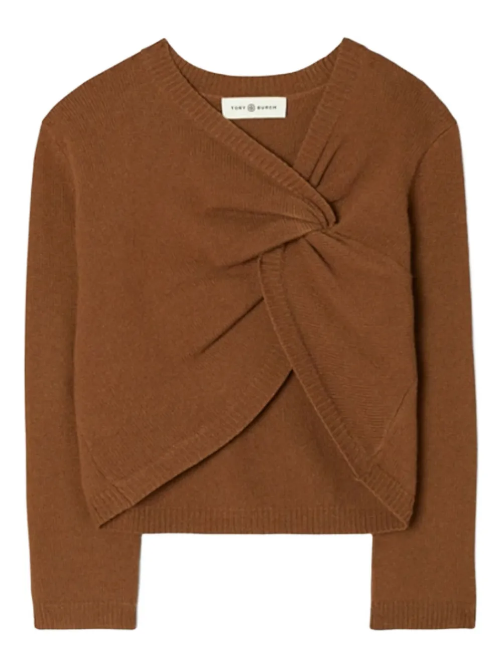 Tory Burch Twisted Sweater In Brown