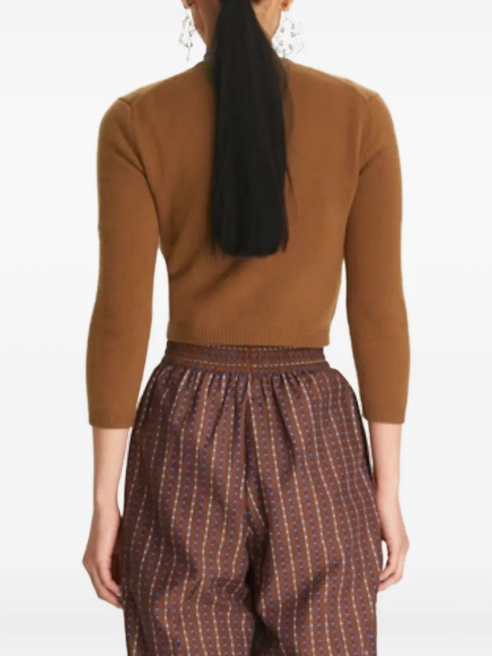 Tory Burch Twisted Sweater In Brown