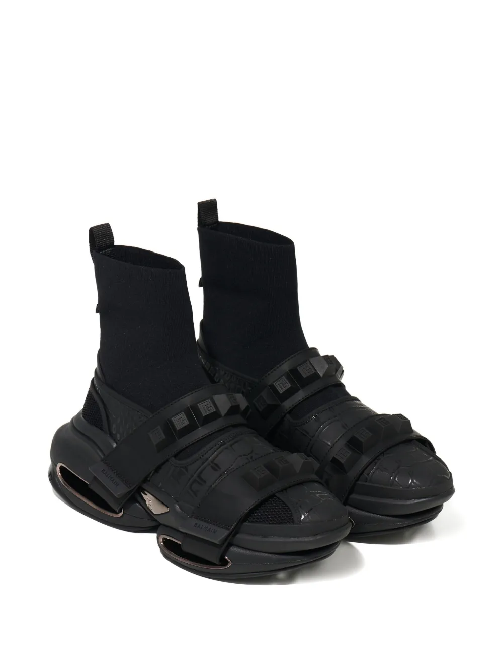 Balmain baskets B-Bold à motif peau de serpent | Baskets montantes | Image 2