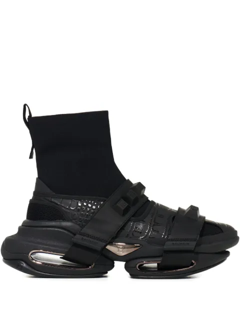 Balmain B-Bold snake-pattern sneakers