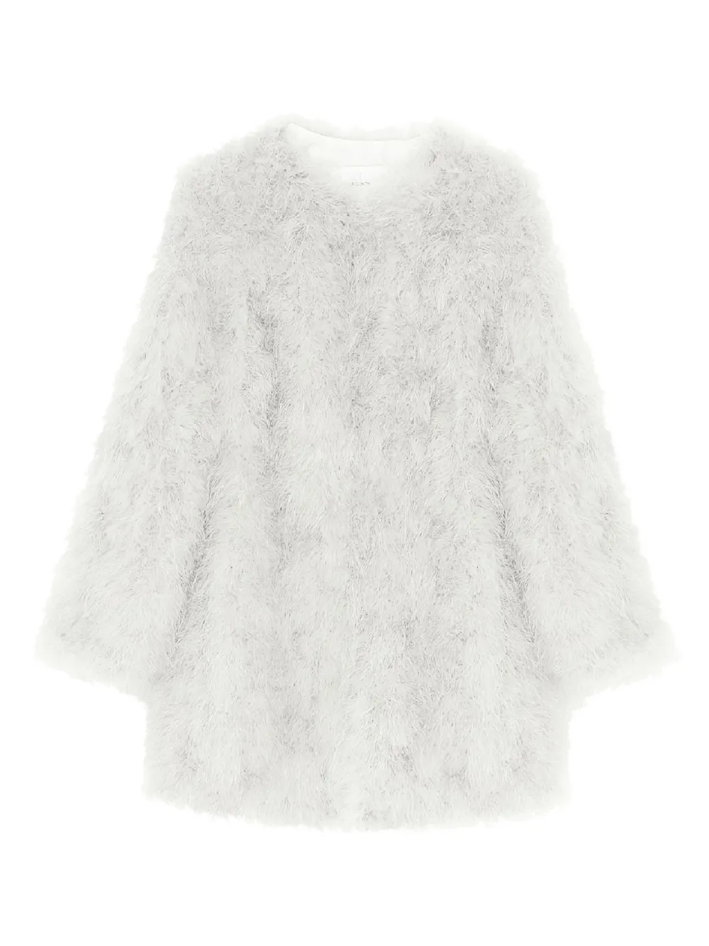 Yves Salomon round-neck feather jacket | White | Image 1