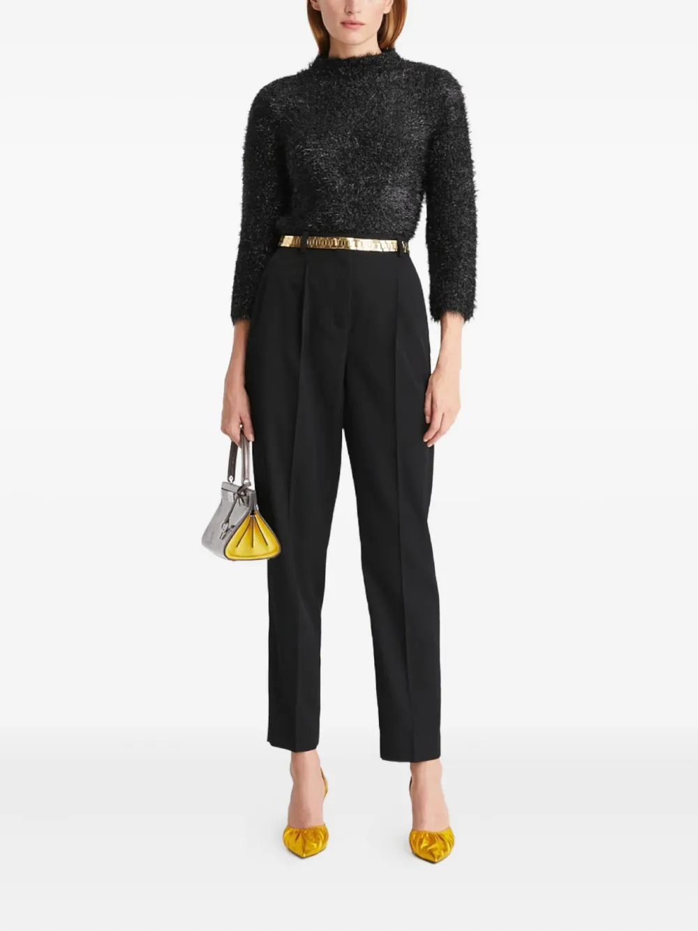 Tory Burch Belt-loop Trousers In Black