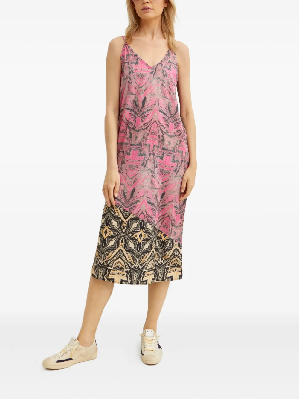 One Teaspoon Midi-jurk met print Roze