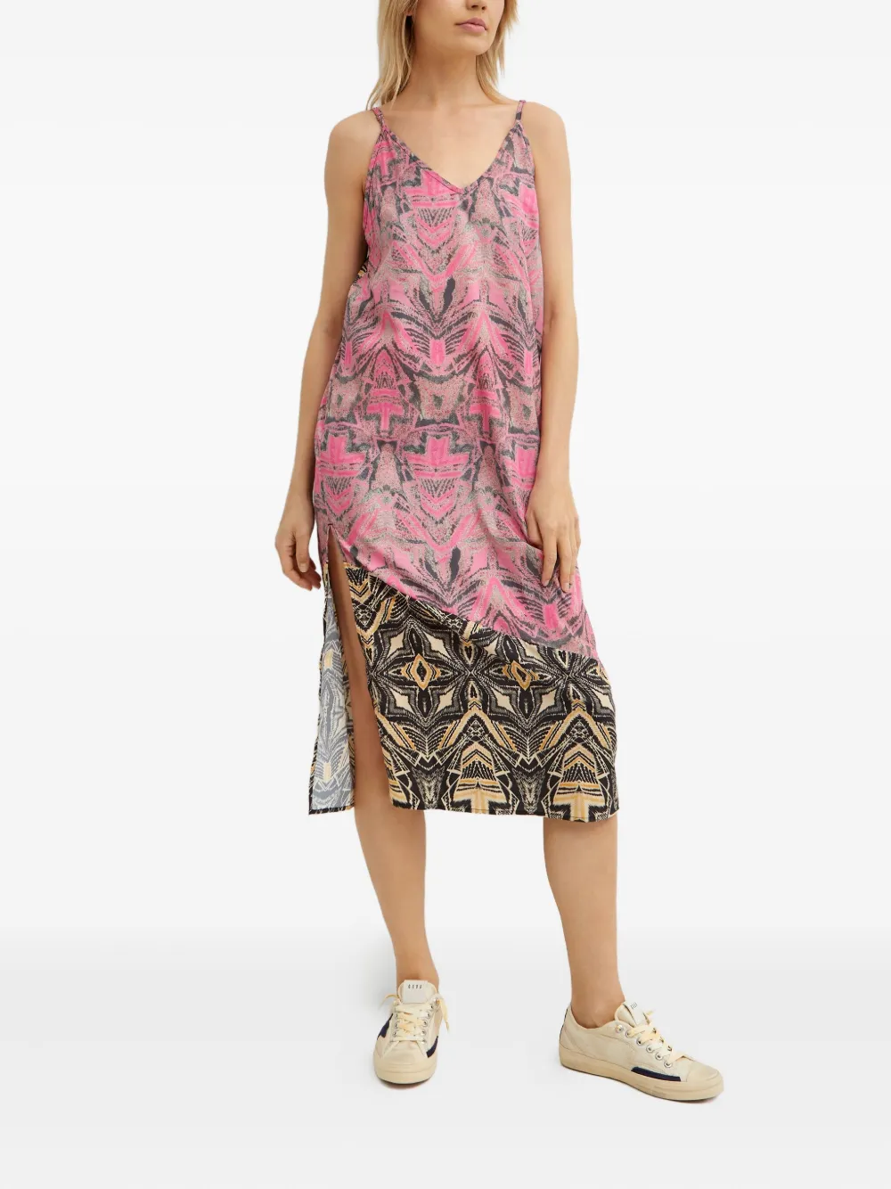 One Teaspoon Midi-jurk met print Roze