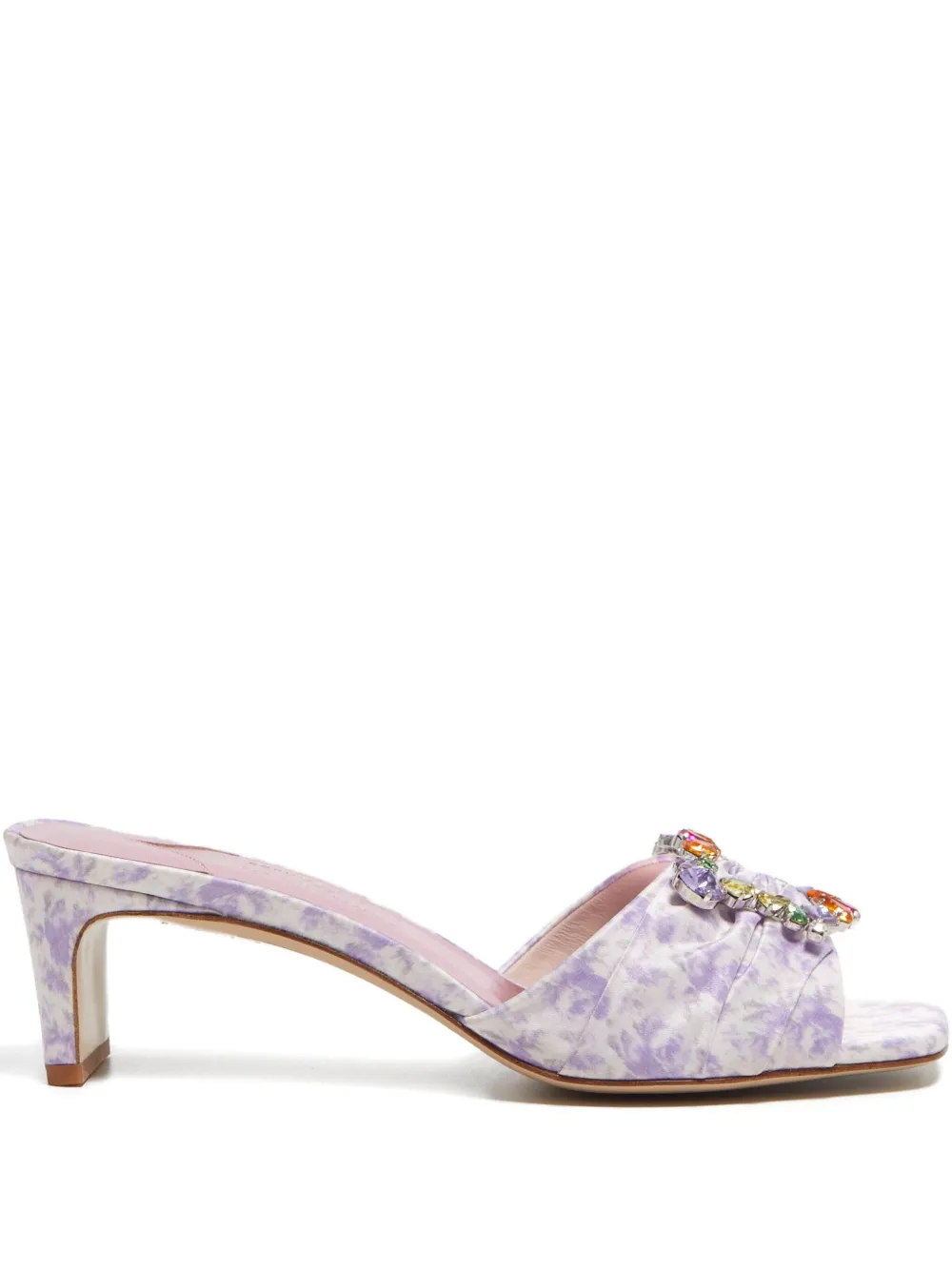 Sophia Webster crystal-embellished floral sandals Paars
