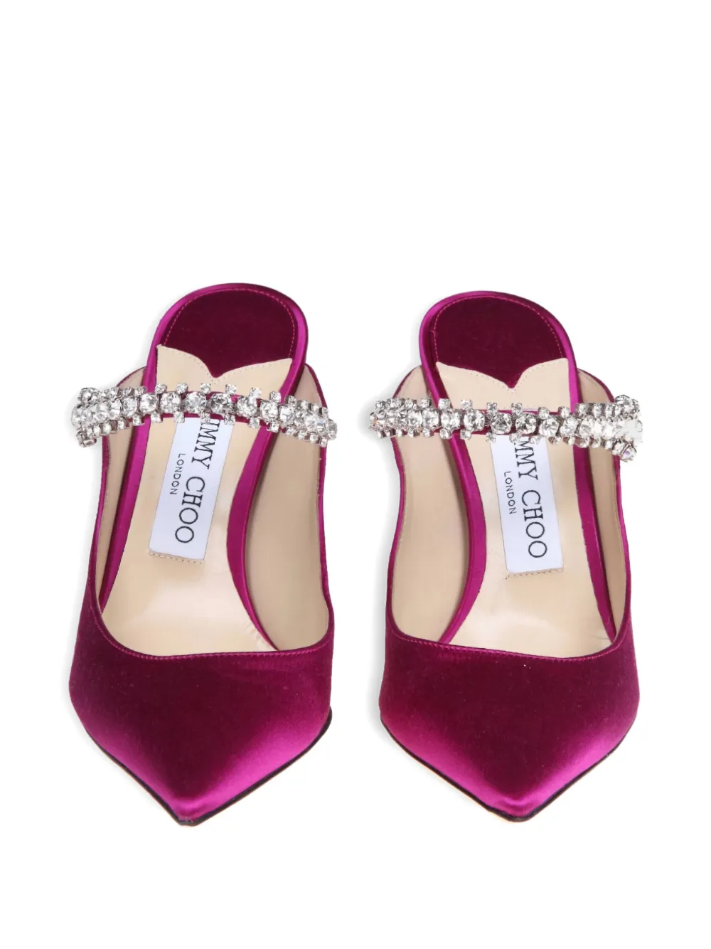 Jimmy Choo 100mm Crystal-embellished Pointed Mules In Pink