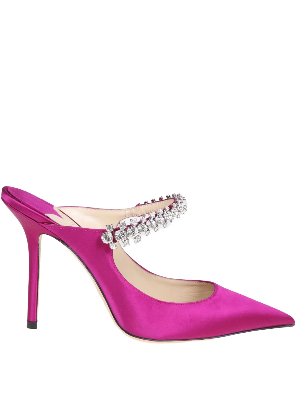 Jimmy Choo 100mm crystal-embellished pointed mules | Rosa | Image 1
