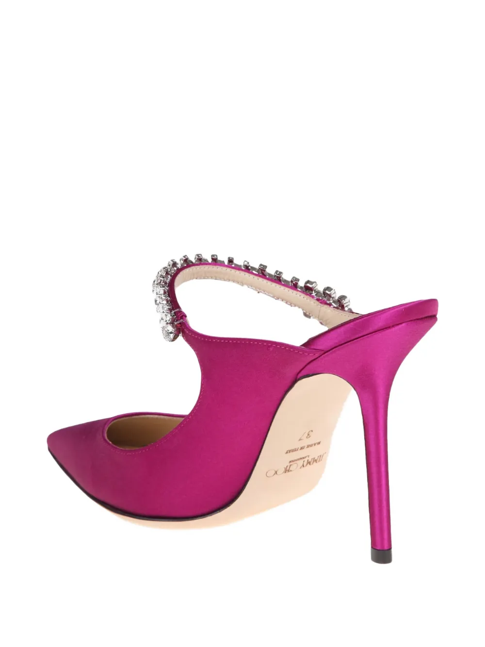 Jimmy Choo 100mm Crystal-embellished Pointed Mules In Pink