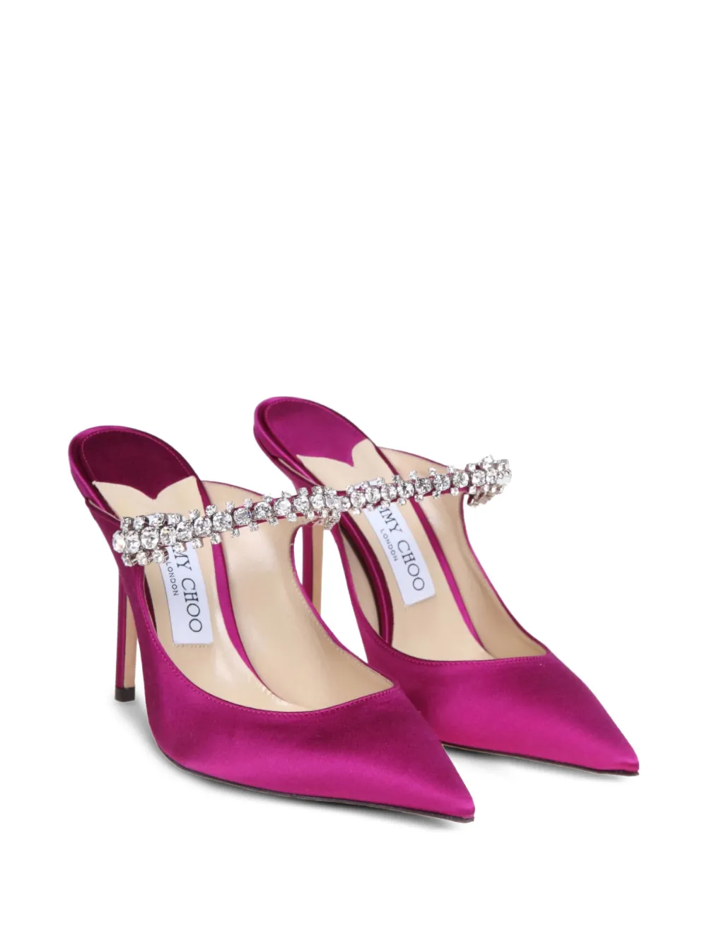 Jimmy Choo 100mm crystal-embellished pointed mules | Heeled Mules | Image 2