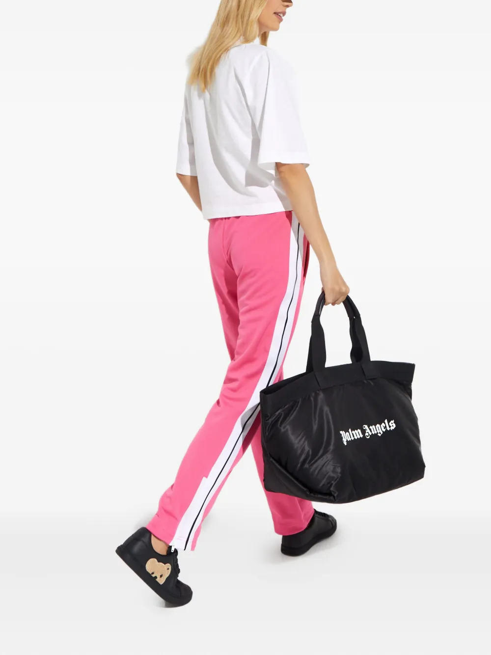 Palm Angels Cropped top met beerprint Wit