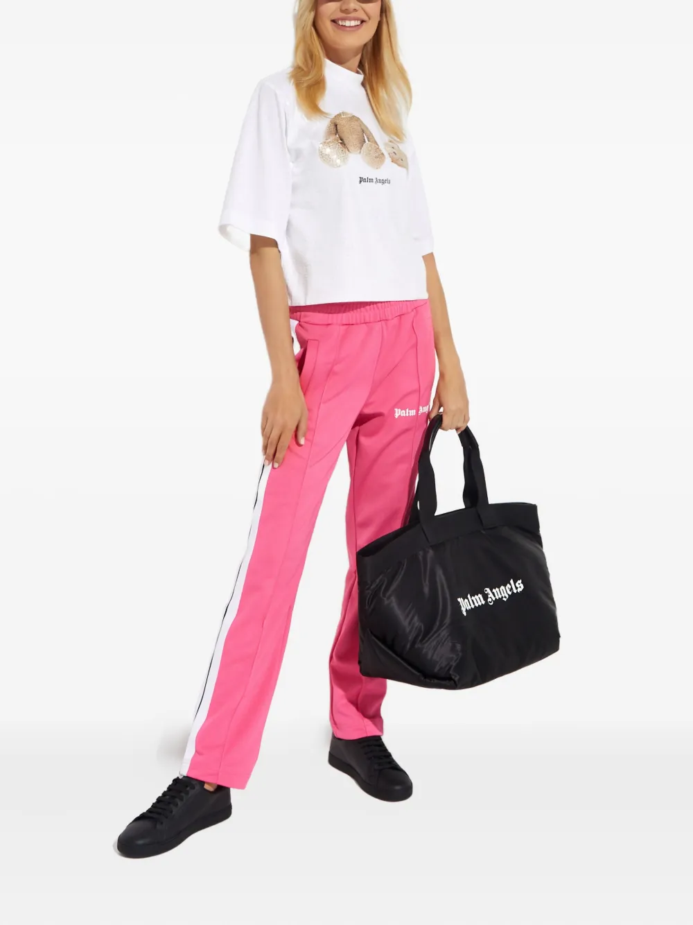 Palm Angels Cropped top met beerprint Wit