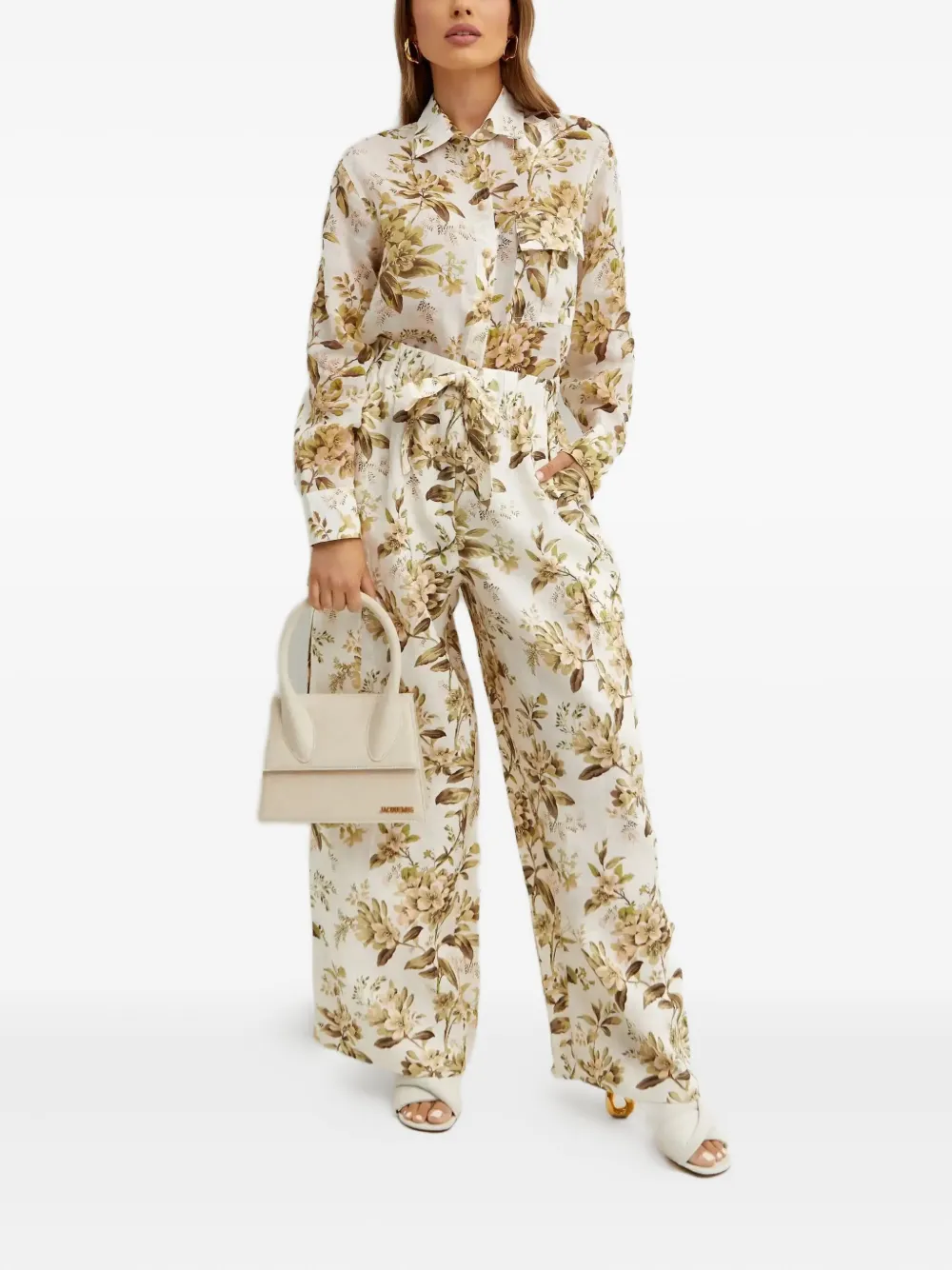 ZIMMERMANN floral pocket shirt - Beige