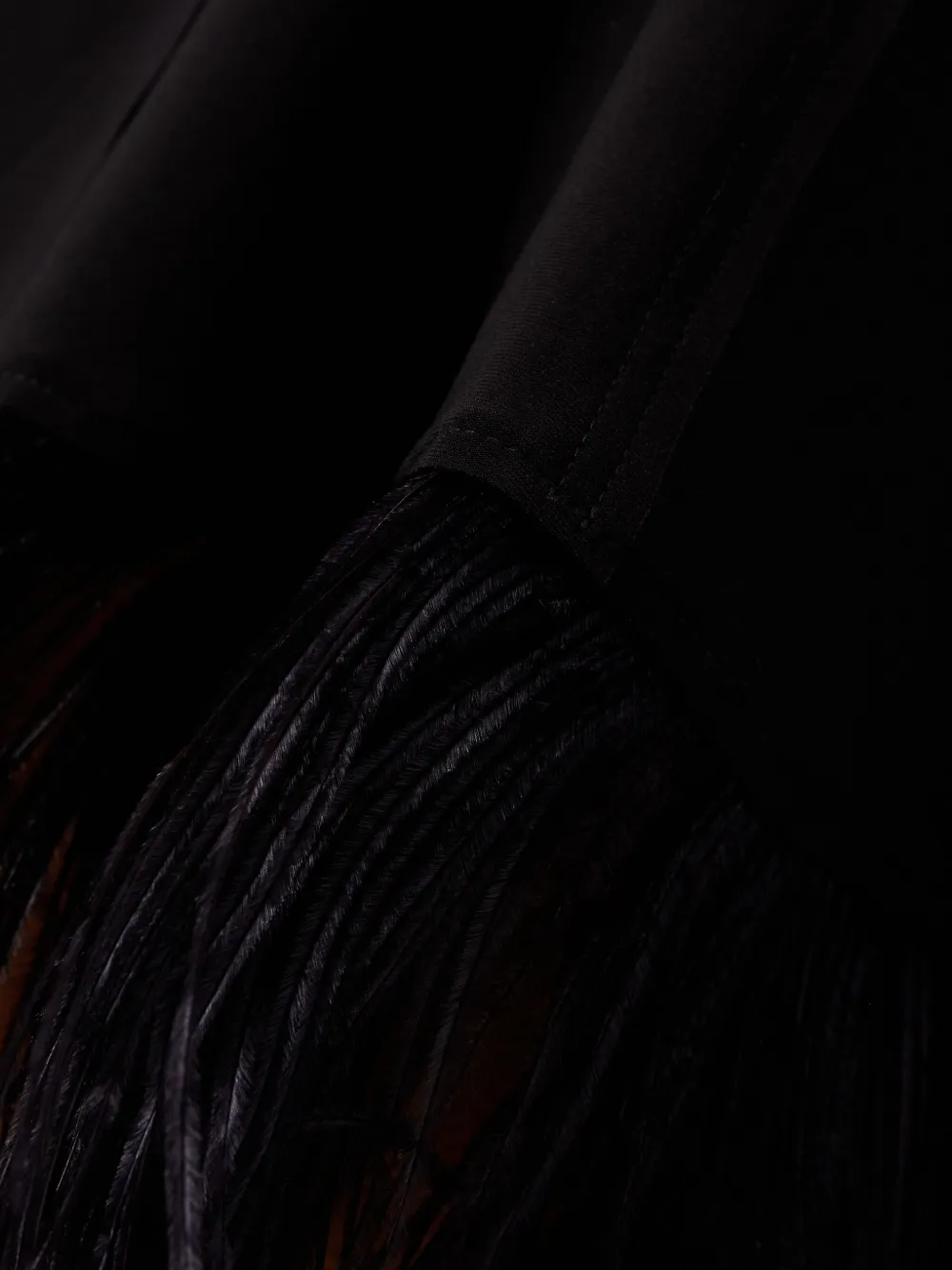 Norma Kamali Rok met veren Zwart