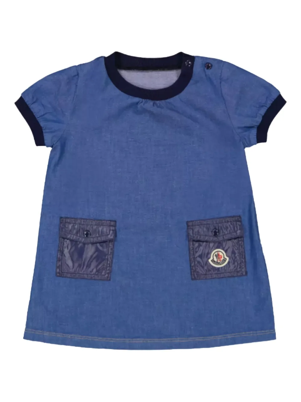 Moncler Enfant Jurk met logo Blauw