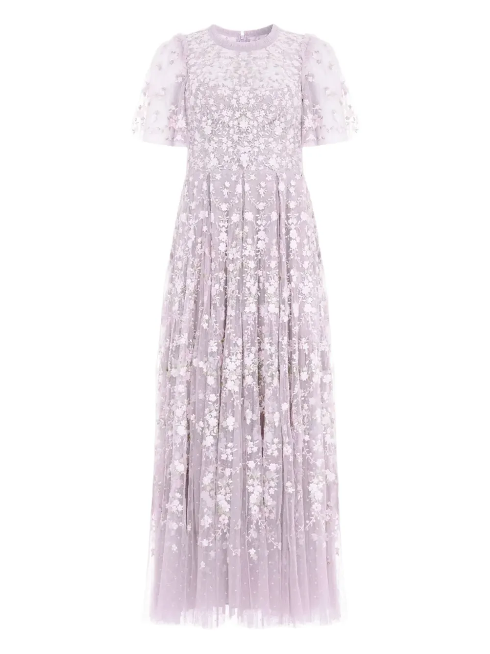 Needle & Thread Victoria Ditsy floral-embroidered midi dress | Purple | Image 1