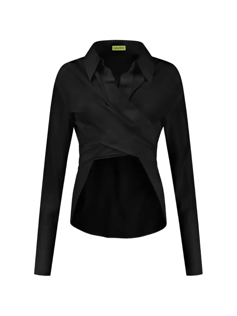 GAUGE81 Sabinas wrap shirt - Nero