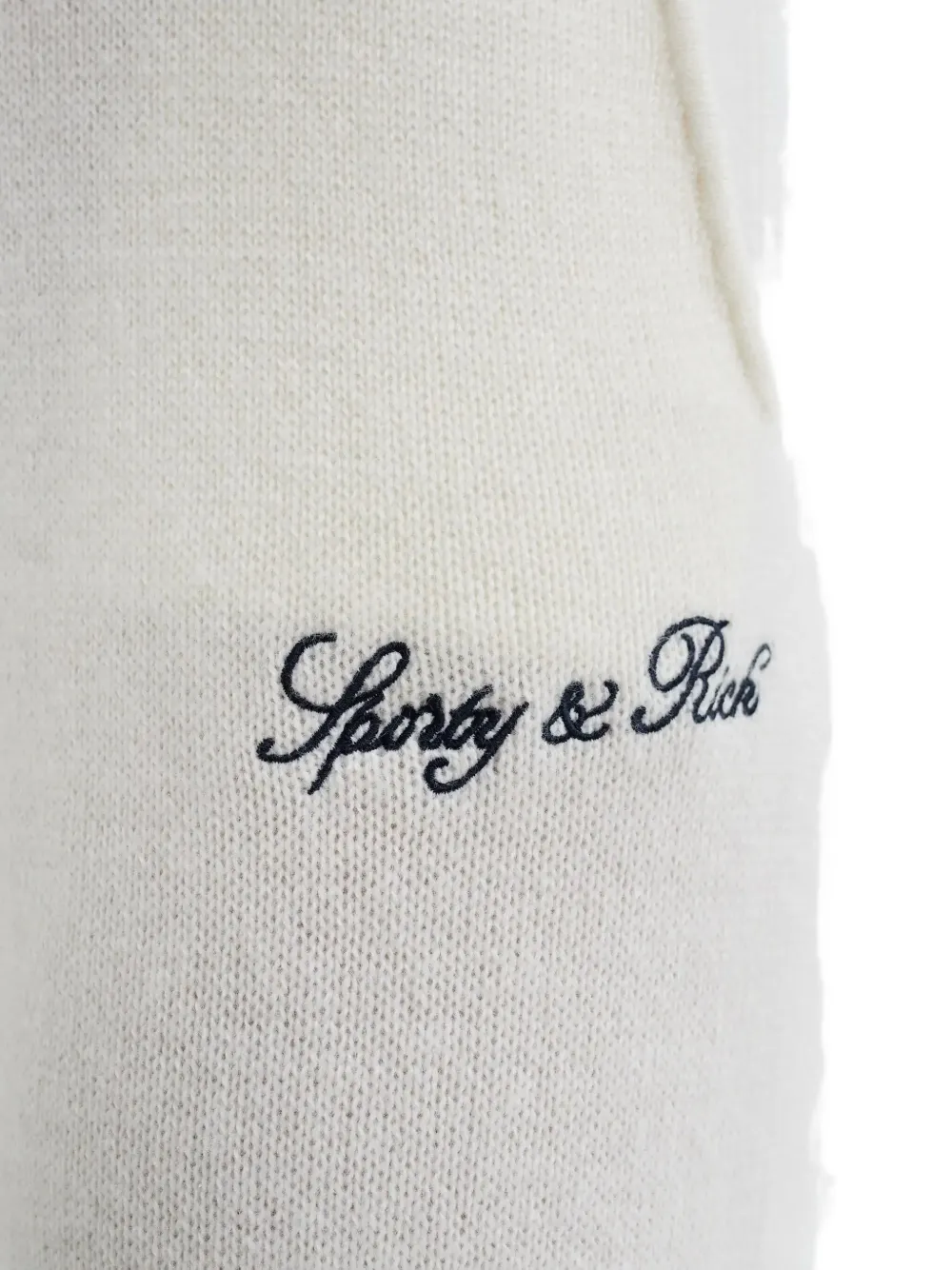 Sporty And Rich Logo-embroidered Trousers In White