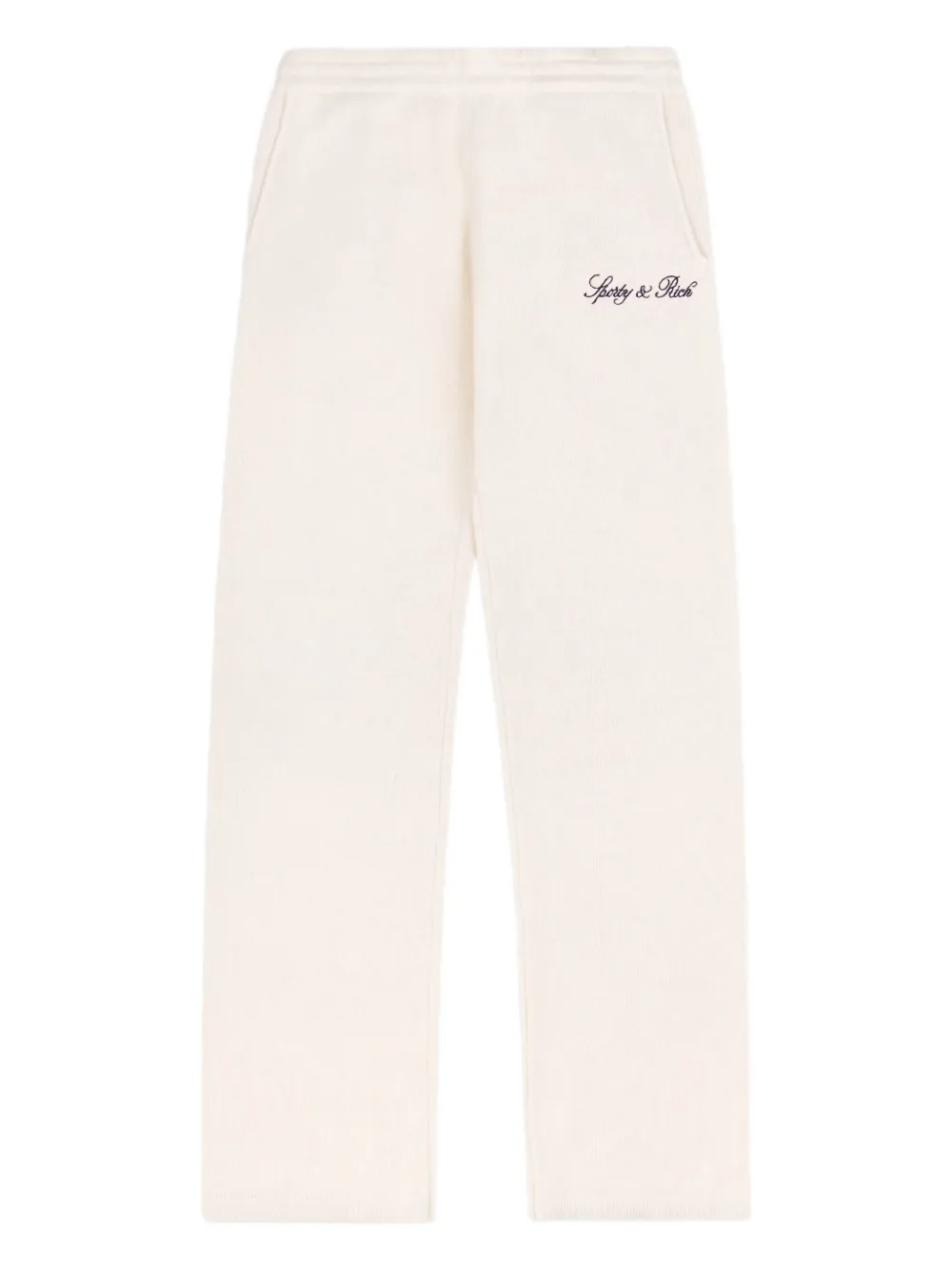 Sporty & Rich logo-embroidered trousers - Bianco