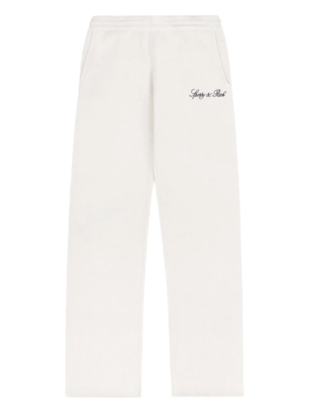 Sporty And Rich Logo-embroidered Trousers In White