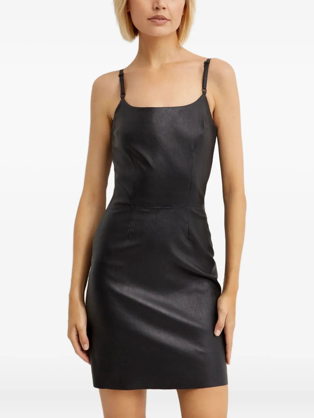 Manokhi Adjustable-strap Mini Dress In Black
