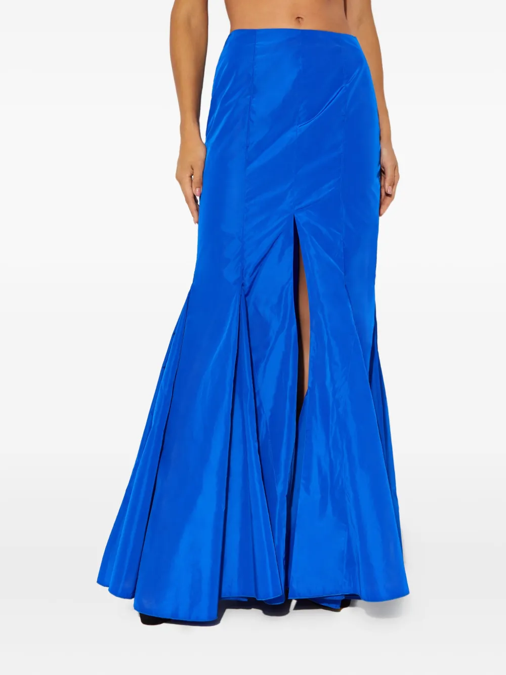Cult Gaia Jori Slit Flared Maxi Skirt In Blue