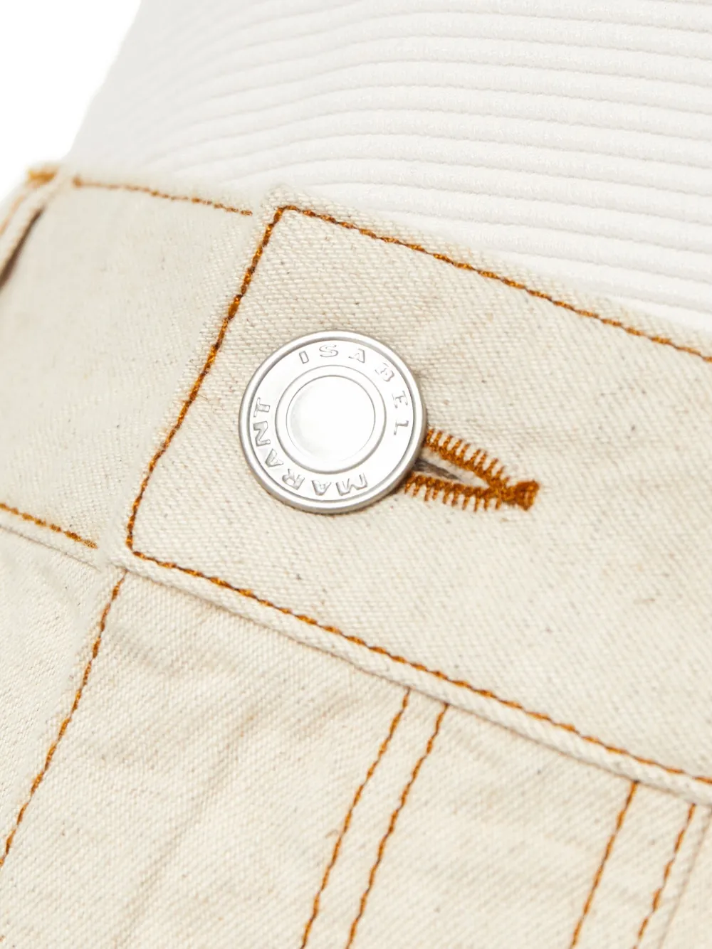 Isabel Marant Fanny Zip-pocket Jeans In Neutral