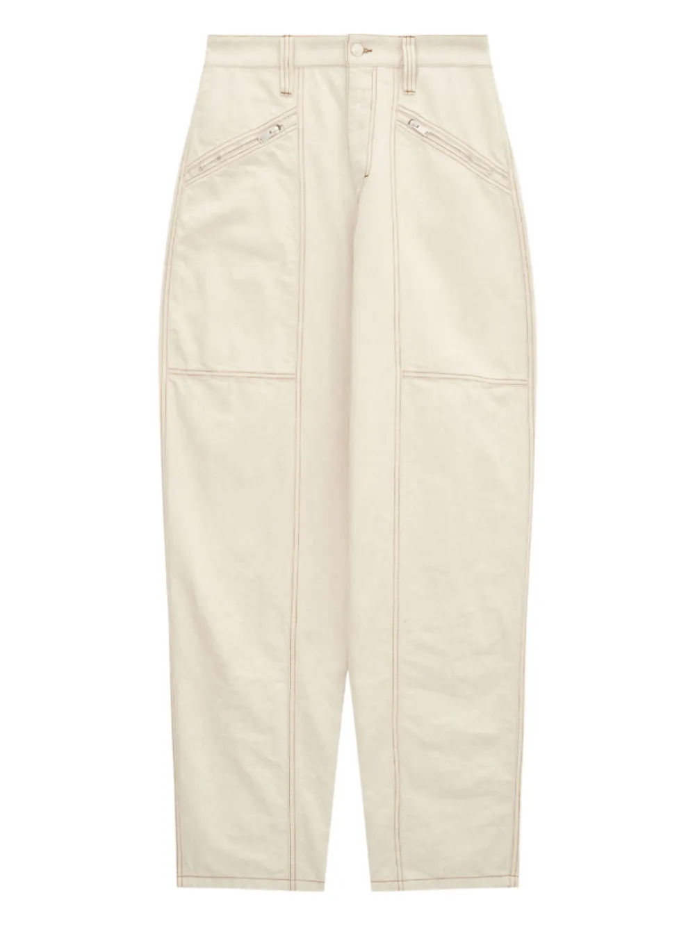 Isabel Marant Fanny Zip-pocket Jeans In Neutral