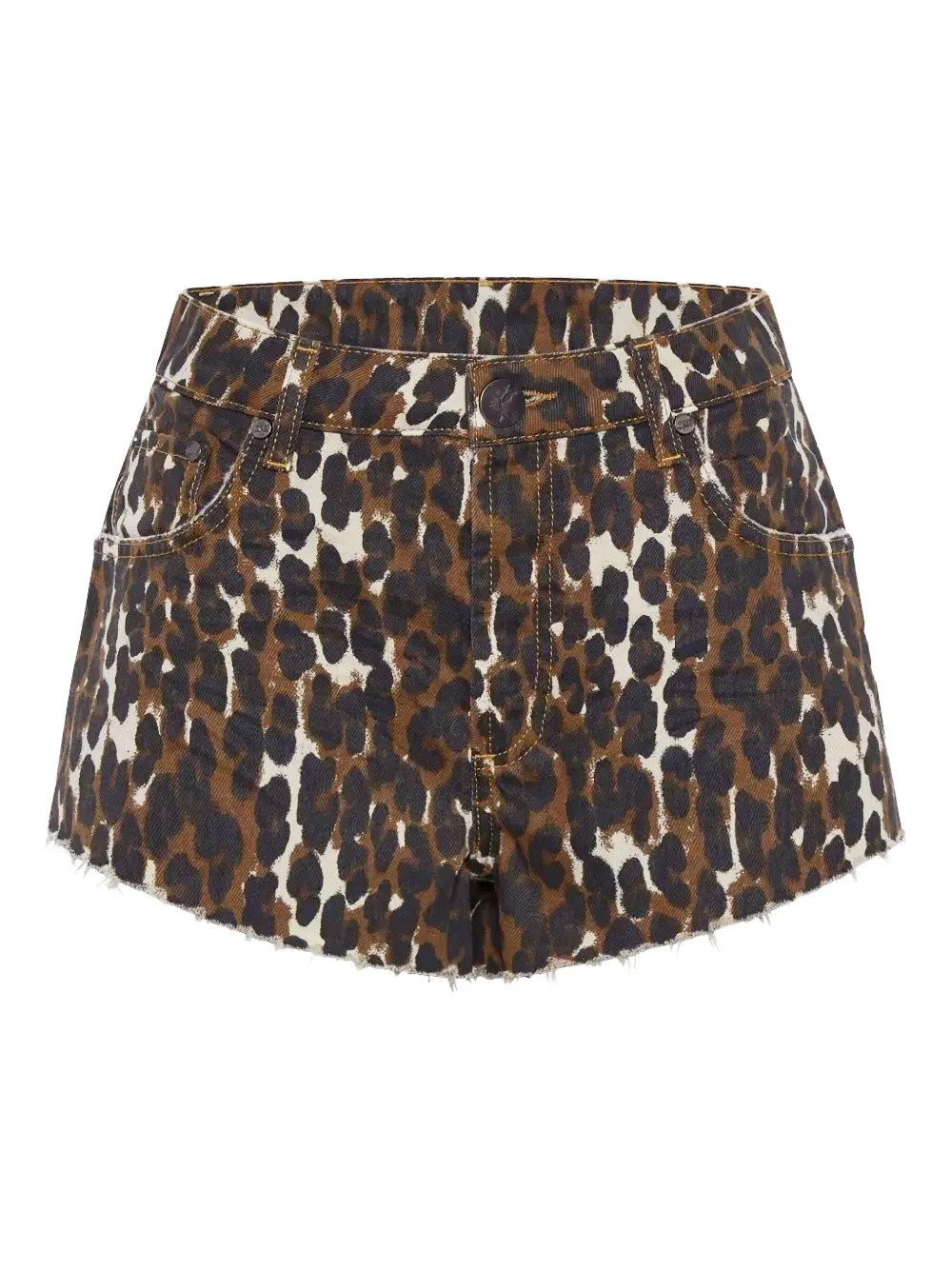 One Teaspoon Cheeky animal-print shorts | Brown | Image 1