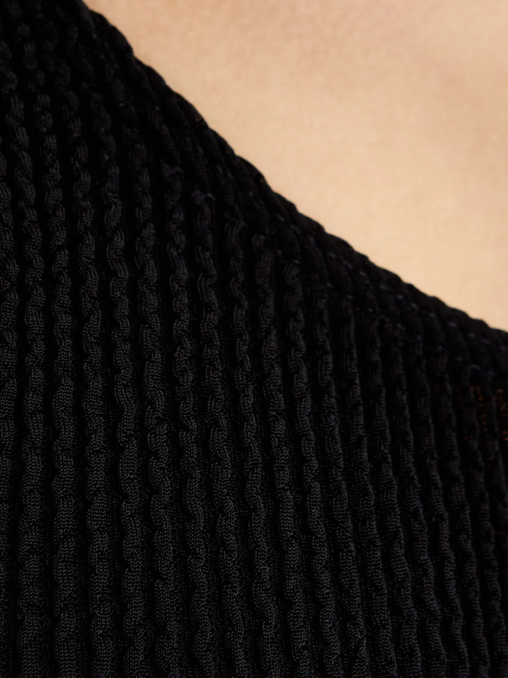 Bond-eye Rico asymmetrische mini-jurk Zwart