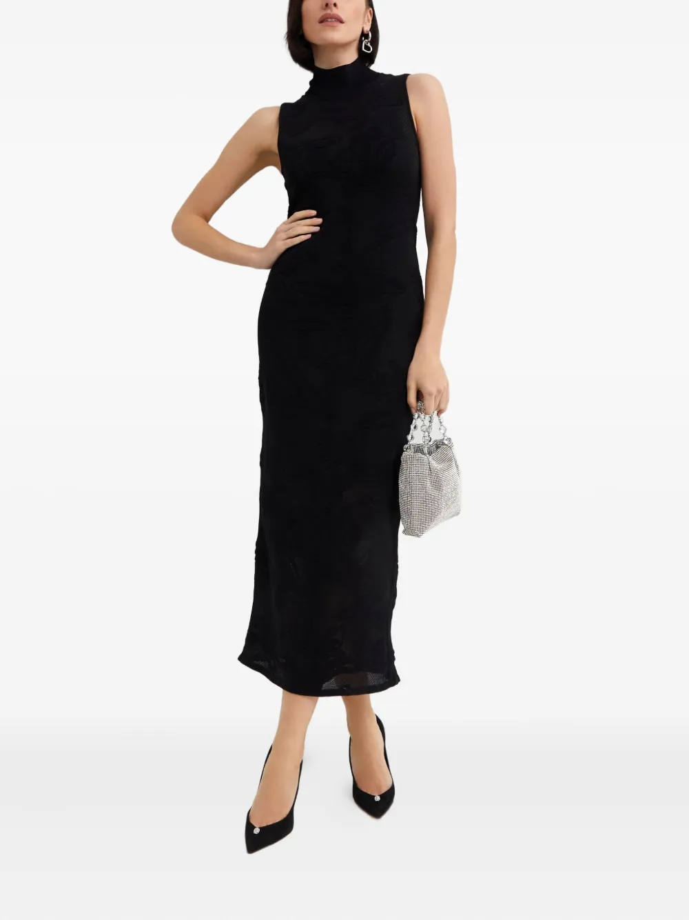 Hervé Léger sleeveless maxi dress - Zwart